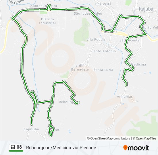 08 bus Line Map