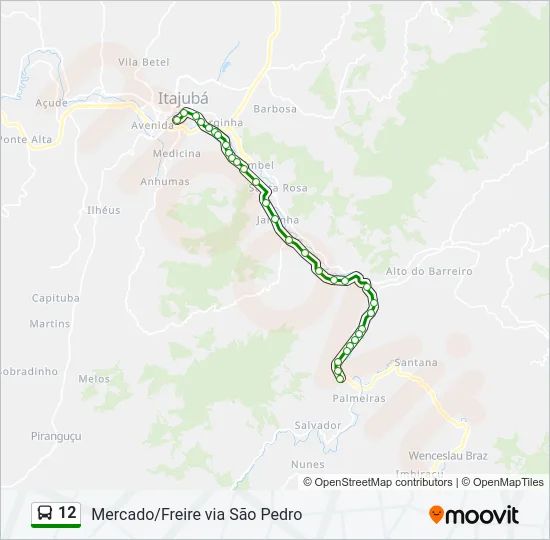 12 Bus Line Map