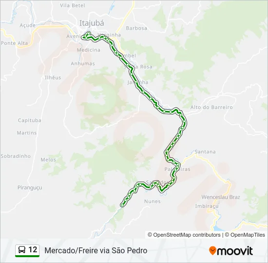 12 Bus Line Map