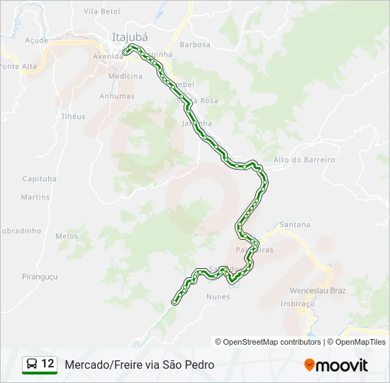 12 Bus Line Map
