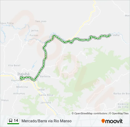 14 Bus Line Map