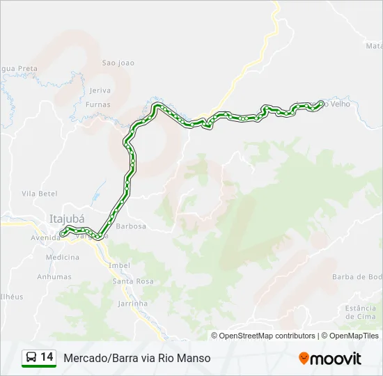 14 Bus Line Map