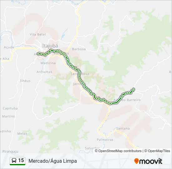 15 Bus Line Map