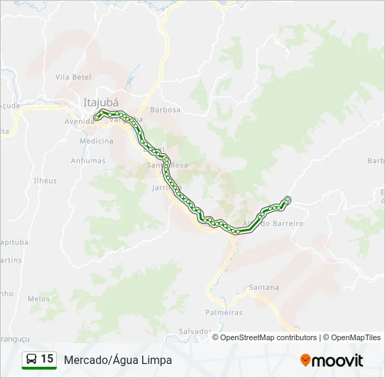 15 Bus Line Map