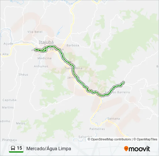 15 Bus Line Map