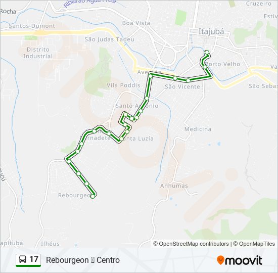 17 bus Line Map