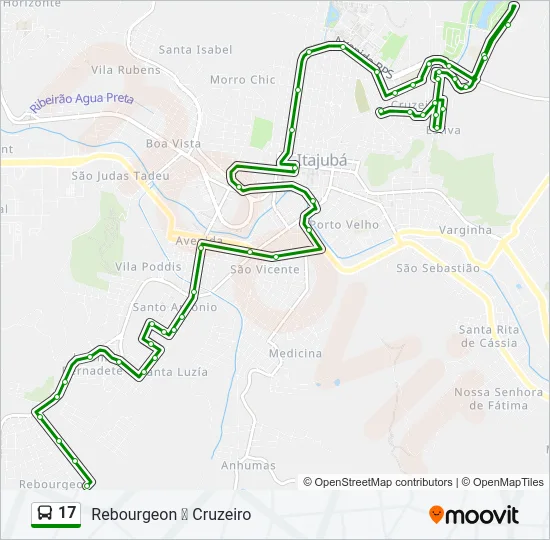 17 Bus Line Map