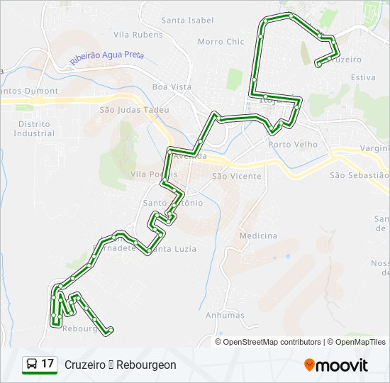 Mapa de 17 de autobús