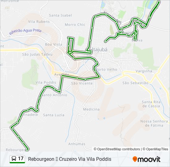 17 bus Line Map