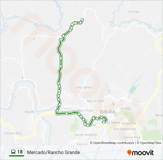 18 Bus Line Map