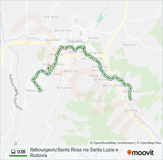 03B Bus Line Map