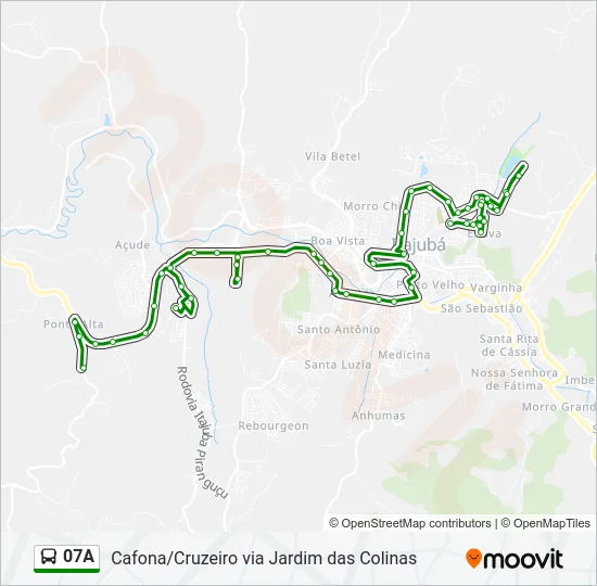 07A Bus Line Map