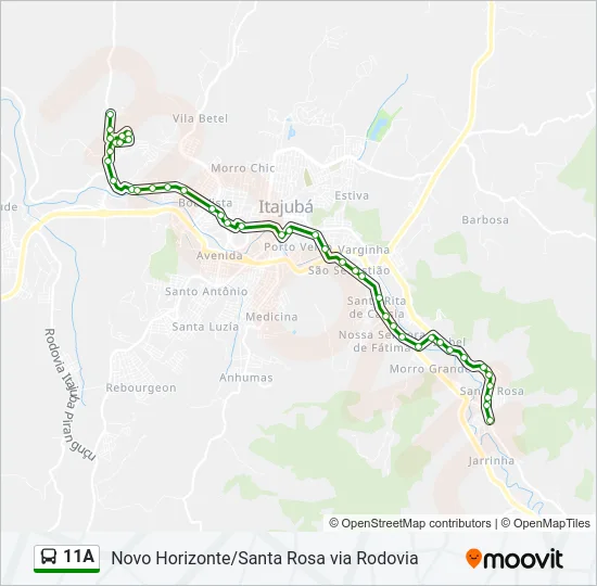 11A Bus Line Map