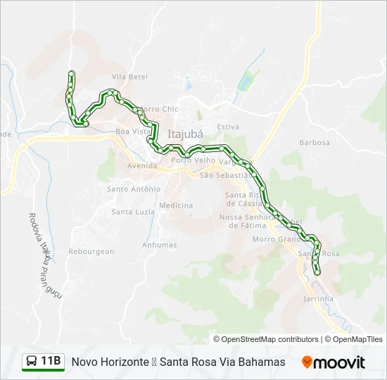 11B Bus Line Map