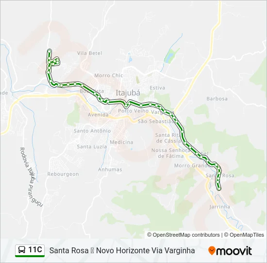 11C Bus Line Map