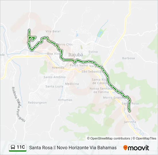 11C Bus Line Map