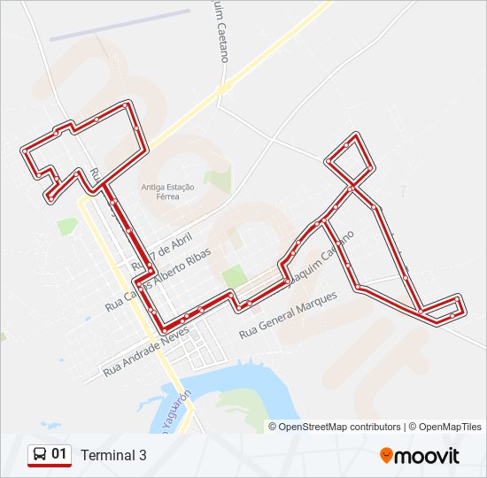 Mapa de 01 de autobús