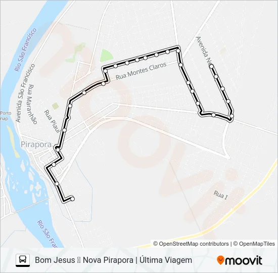 NOVA PIRAPORA Bus Line Map