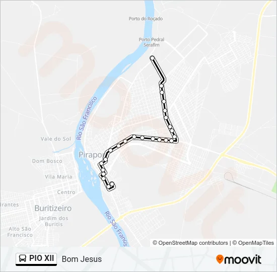 PIO XII Bus Line Map