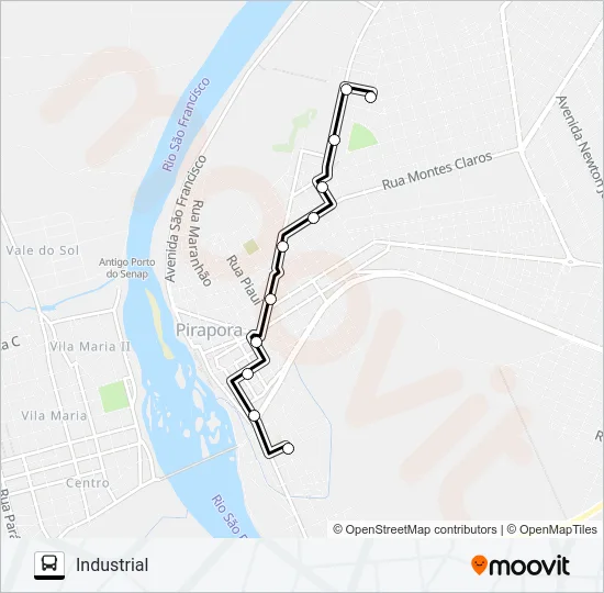 INDUSTRIAL Bus Line Map