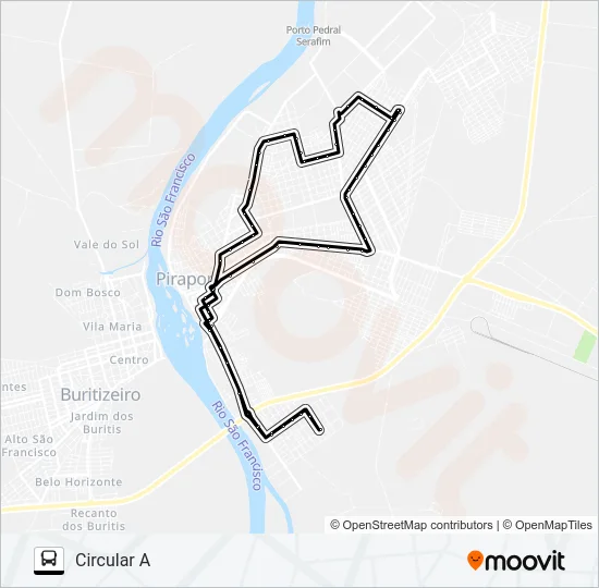 CIRCULAR A Bus Line Map