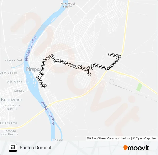 SANTOS DUMONT Bus Line Map