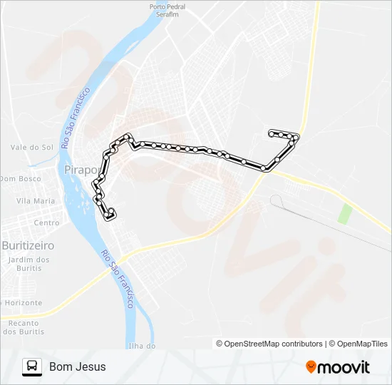 SANTOS DUMONT Bus Line Map