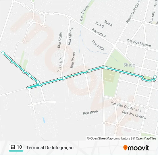 10 Bus Line Map