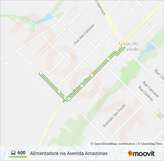 600 Bus Line Map
