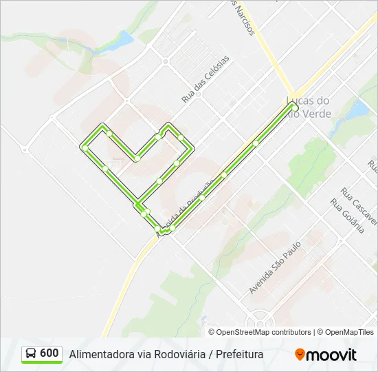 600 Bus Line Map