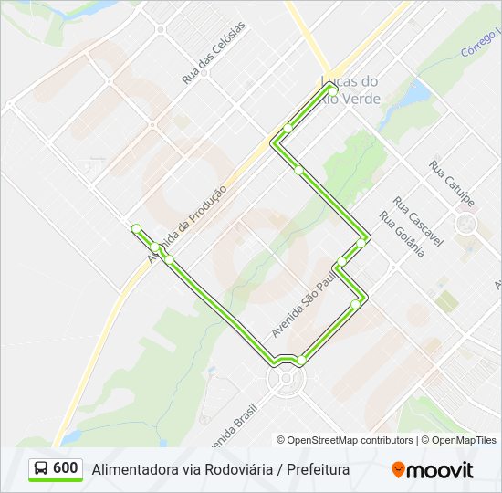 600 Bus Line Map