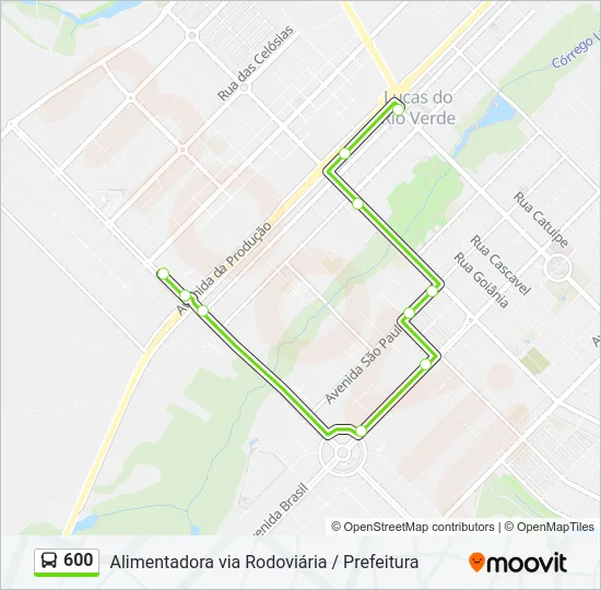 600 Bus Line Map