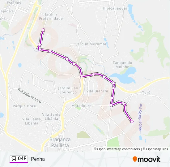 04F Bus Line Map