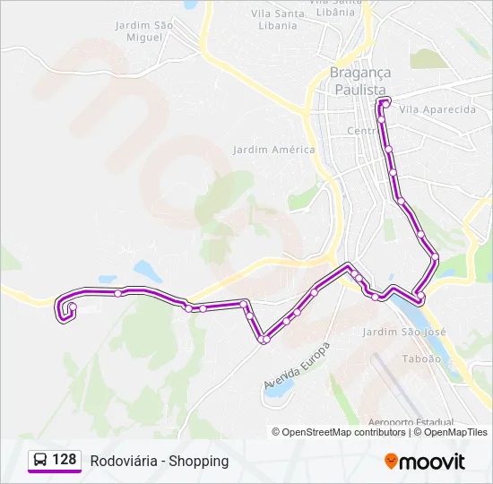 128 Bus Line Map