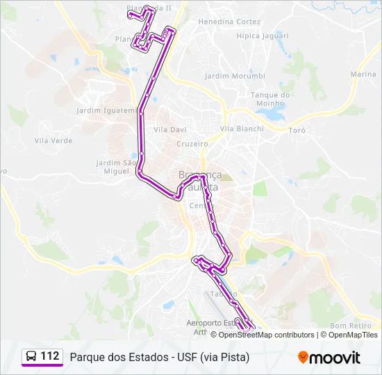 112 Bus Line Map