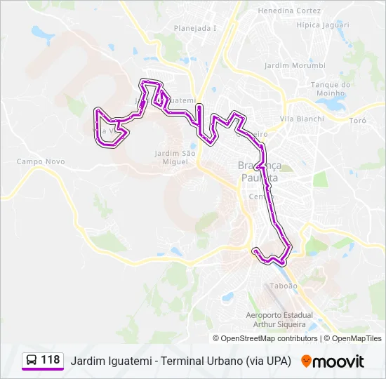118 Bus Line Map