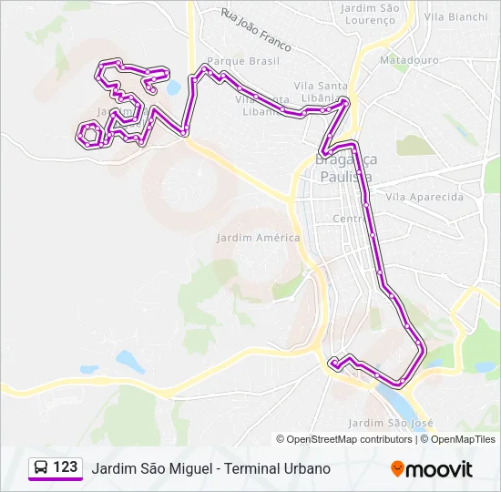 123 Bus Line Map