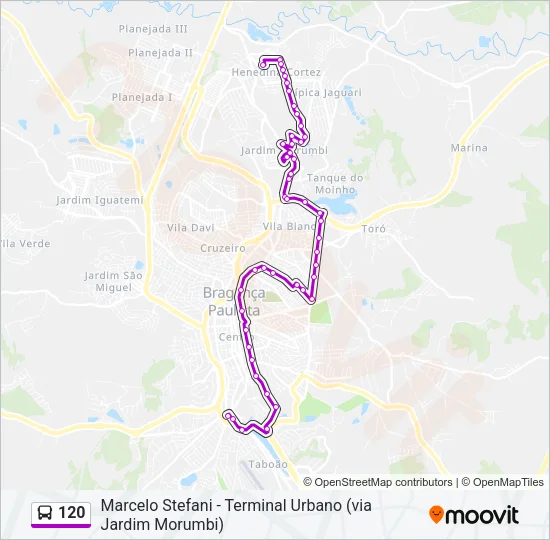 120 Bus Line Map