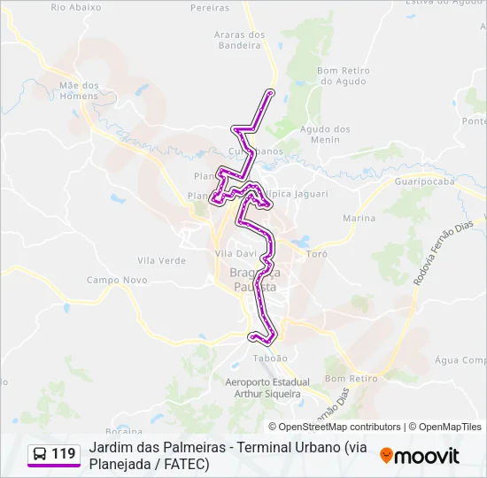 119 Bus Line Map