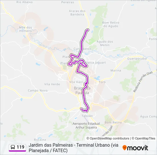119 Bus Line Map