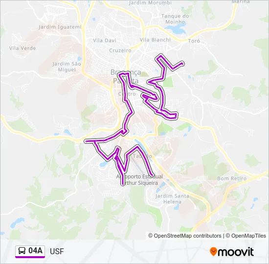 04A Bus Line Map