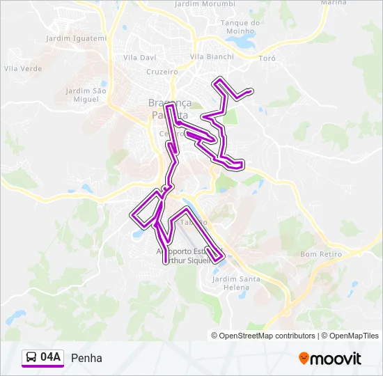 04A Bus Line Map