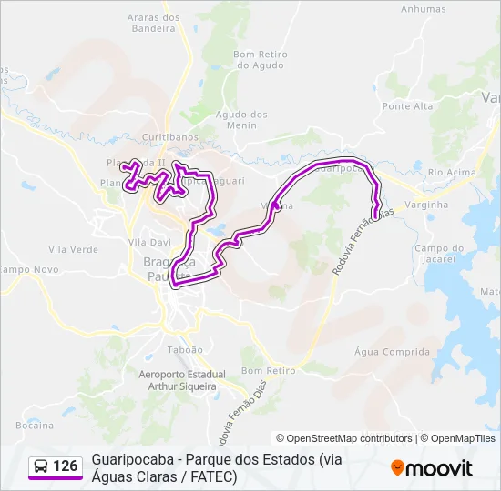 126 Bus Line Map