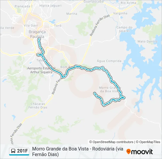 201F Bus Line Map