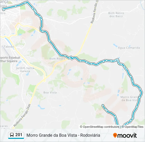 201 Bus Line Map