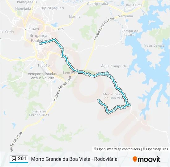 201 Bus Line Map