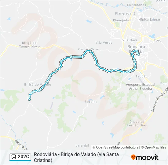 202C Bus Line Map