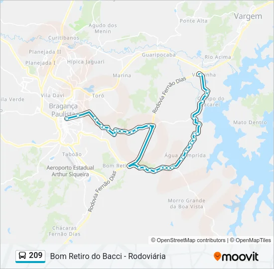 209 Bus Line Map