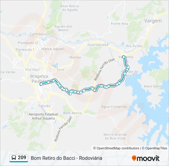 209 Bus Line Map