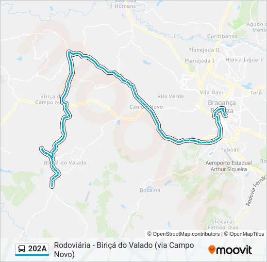 202A Bus Line Map